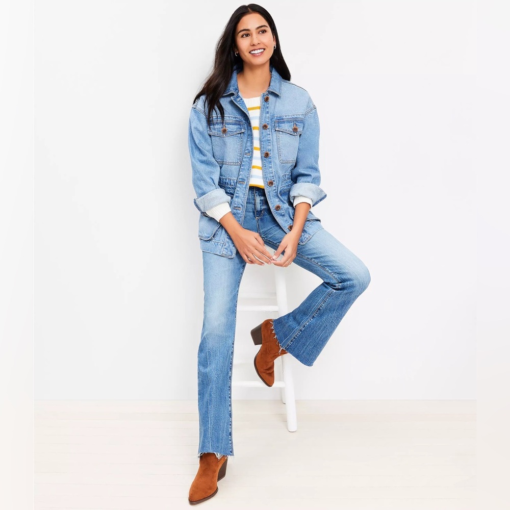 🆕 LOFT Denim Chore Jacket - M - *Runs Large* - Picture 3 of 12